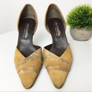 Italian made  shoes; Marinella suede and  leather